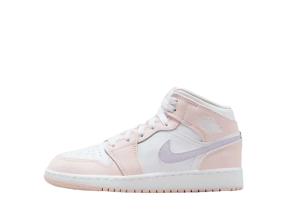 Nike GS Air Jordan 1 Mid "Pink Wash/White/Violet Frost"