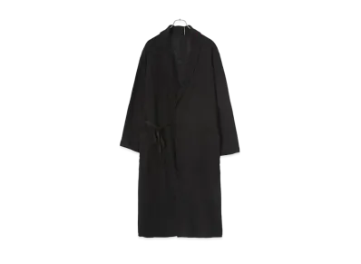 COMOLI Silk Nep Viera Robe Coat "Black"