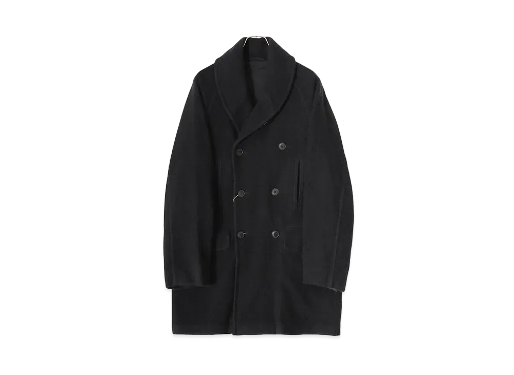 COMOLI Cashmere Mackinaw Coat "Black"