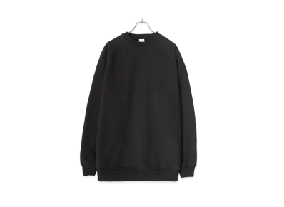 COMOLI Cotton Fleece Crew Neck "Fade Black"