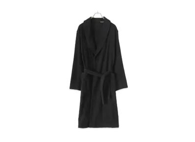 COMOLI Silk Pile Robe Coat "Black"