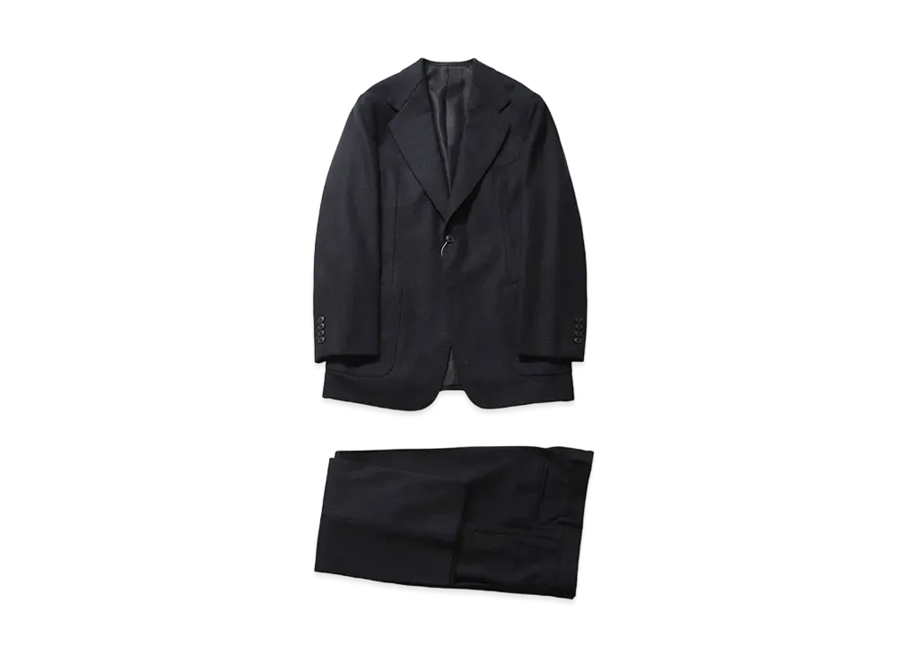 COMOLI FOX Flannel Suit "Navy"