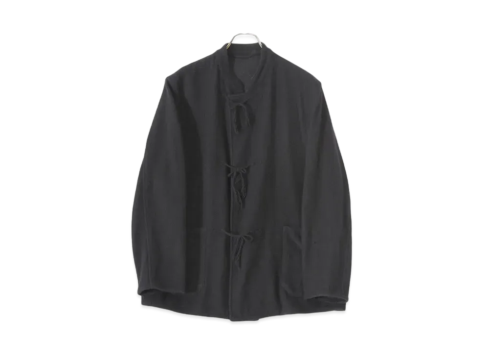 COMOLI Cashmere Canapa Stand Collar Jacket "Black"