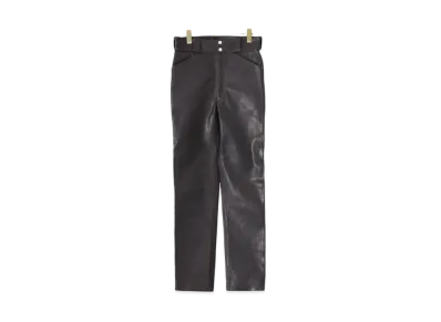 COMOLI Horse Leather Rider Pants "Black"