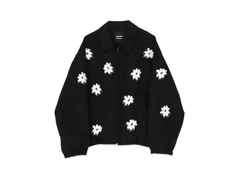 WILDSIDE Yohji Yamamoto x NOMA t.d. Floral Hand Embroidery Denim Blouson "Black"