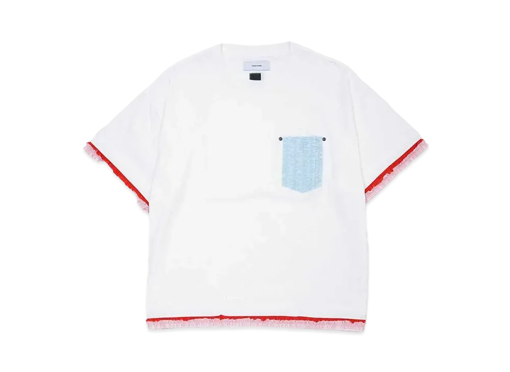 FACETASM FRILL TEE "WHITE"