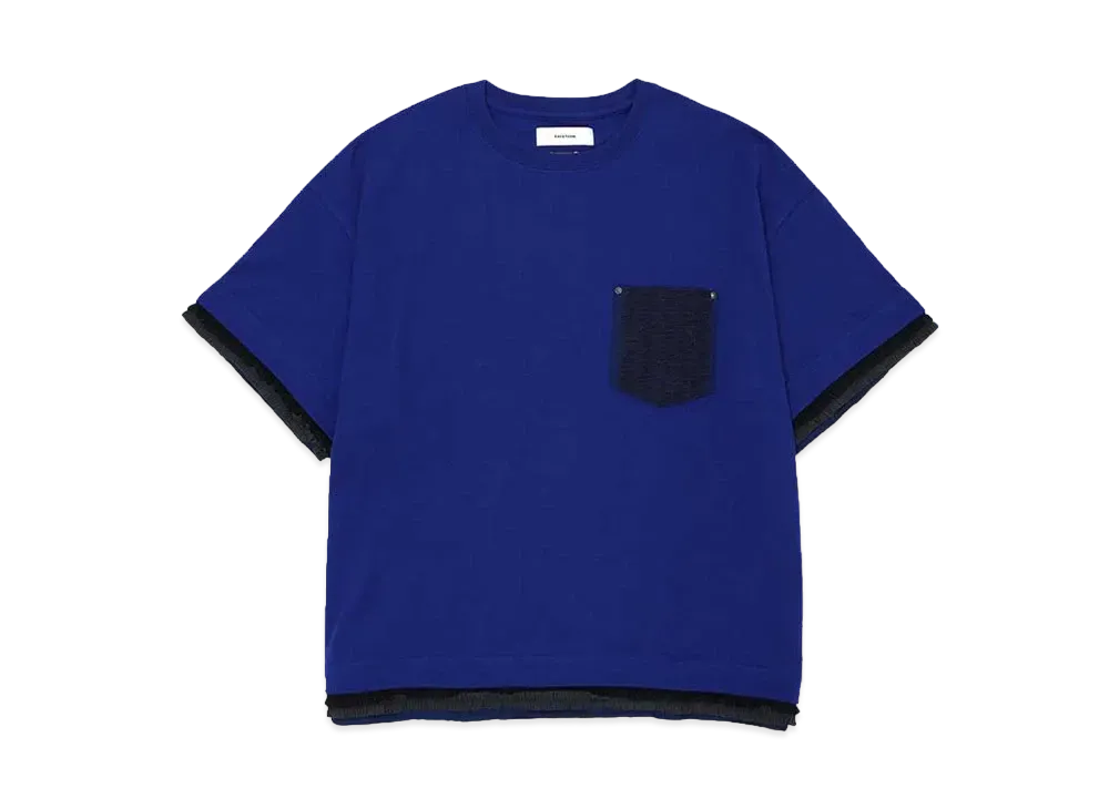 FACETASM FRILL TEE "BLUE"