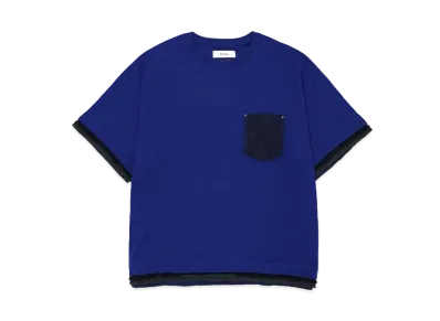 FACETASM FRILL TEE "BLUE"