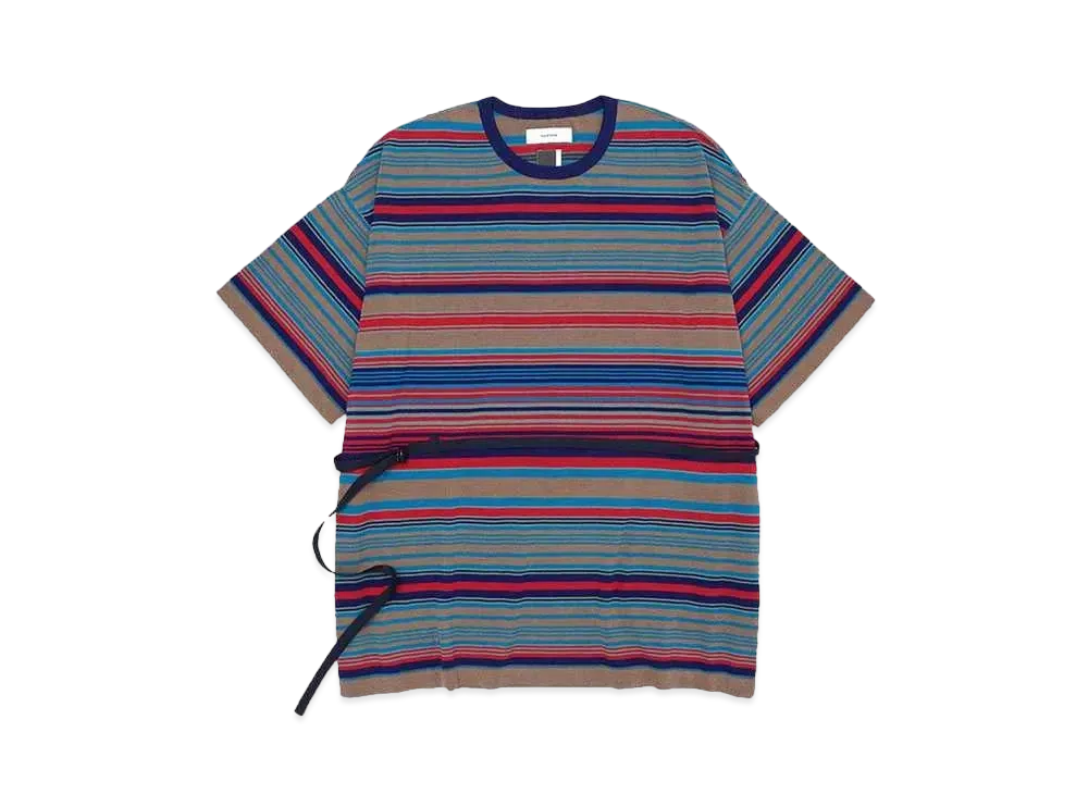 FACETASM BELTED KNIT TEE "BEIGE"