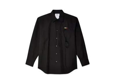 doublet RCA Cable Detail Shirt "Black"