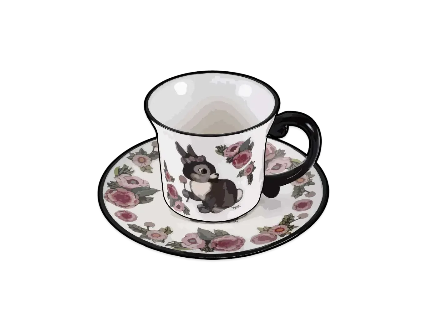 Disney x Yuko Higuchi Thumper Tea Cup "White"