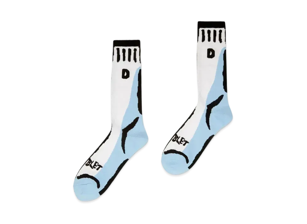 doublet Two Dimensional Socks "White"