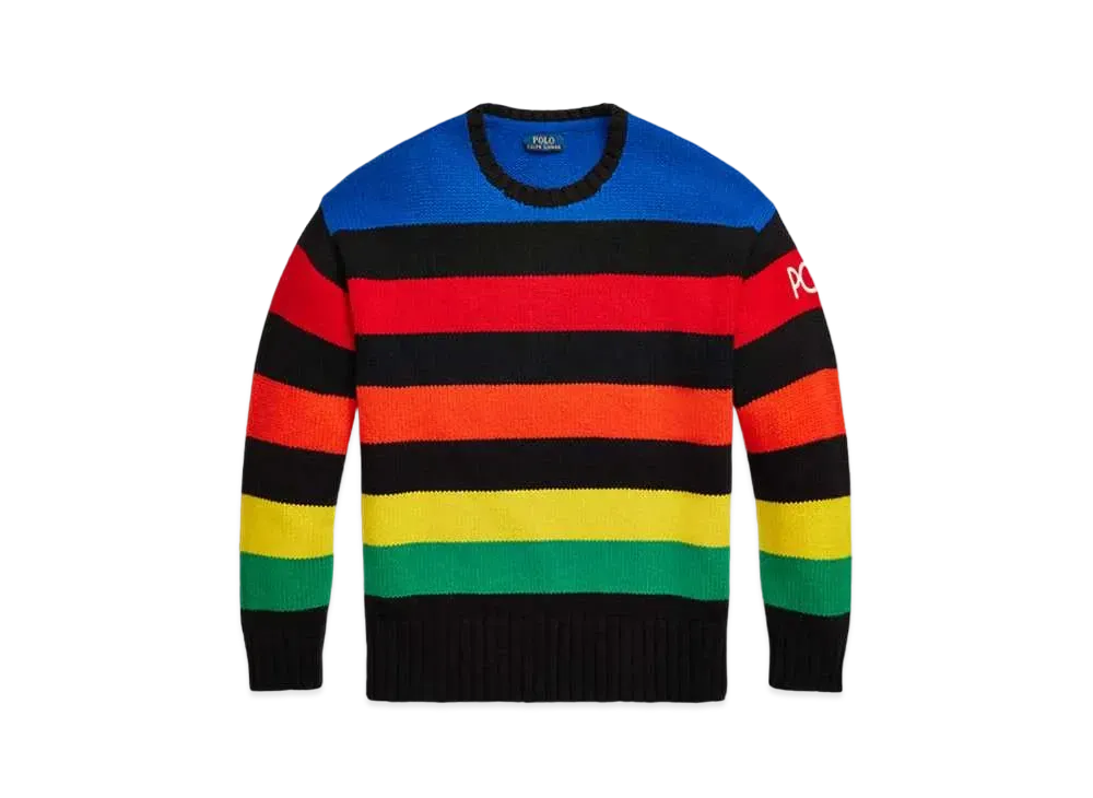 Polo Ralph Lauren Logo Striped Wool-Blend Sweater "Multi"