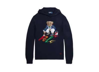 Polo Ralph Lauren Polo Bear Cotton Hooded Sweater "Navy"