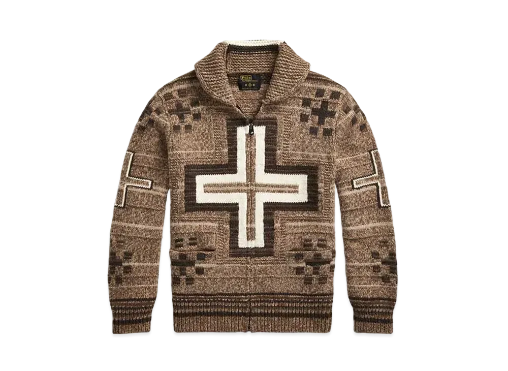 Polo Ralph Lauren x Naiomi Glassess Full-Zip Sweater "Brown"