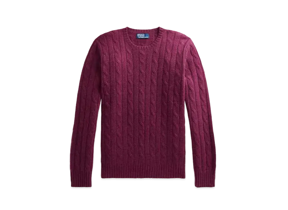 Polo Ralph Lauren Cable Knit Cashmere Sweater "Purple"