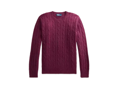 Polo Ralph Lauren Cable Knit Cashmere Sweater "Purple"