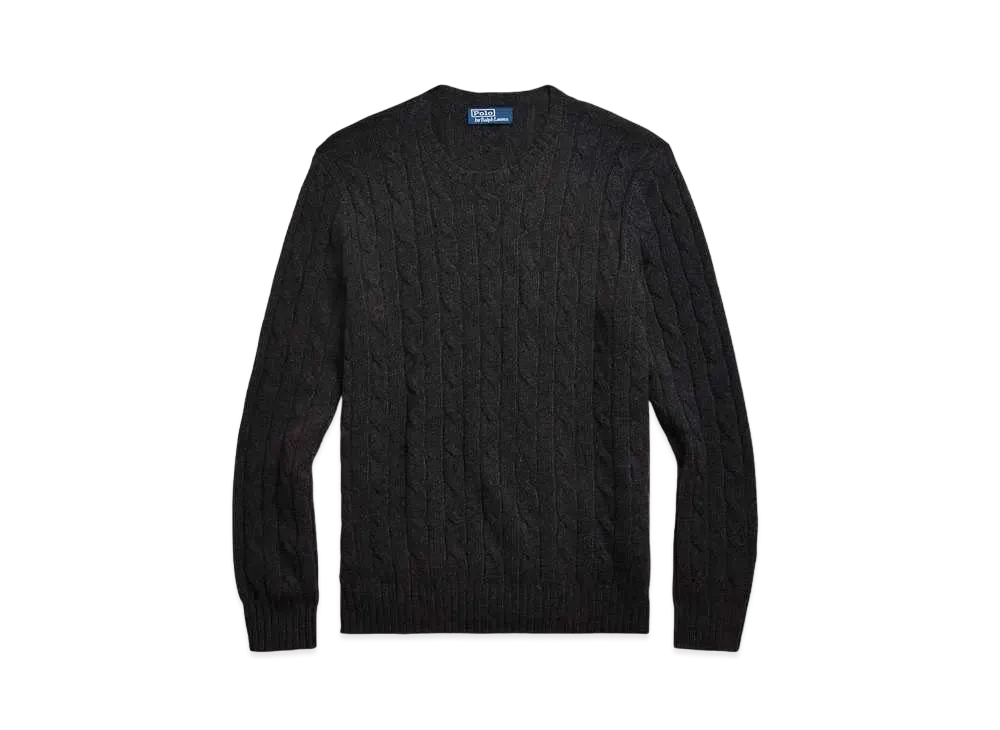 Polo Ralph Lauren Cable Knit Cashmere Sweater "Gray"