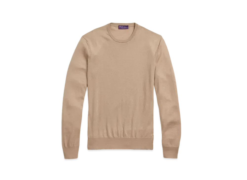 Ralph Lauren Purple Label Cashmere Crew Neck Sweater "Brown"