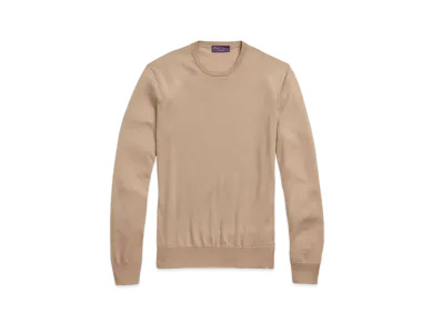 Ralph Lauren Purple Label Cashmere Crew Neck Sweater "Brown"