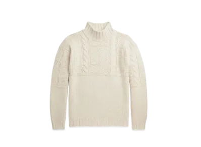 Polo Ralph Lauren Anchor Aran-Knit Wool-Blend Sweater "Natural"