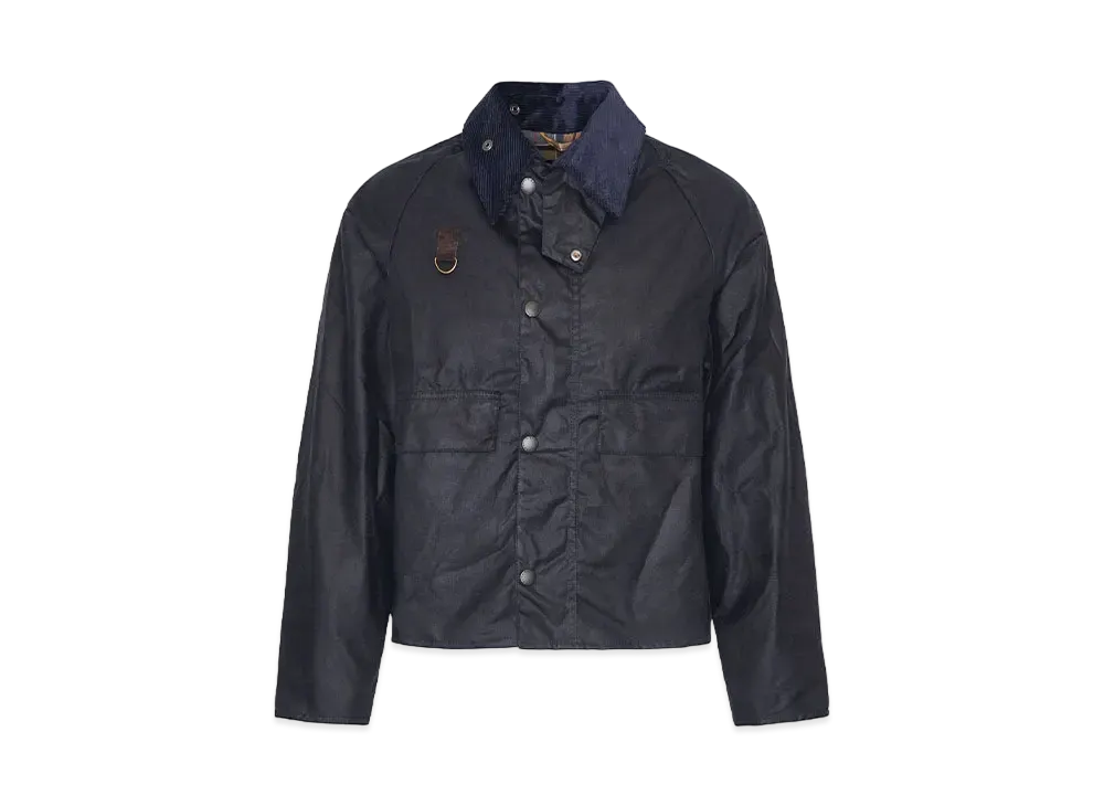 Barbour Spey Waxed Cotton Short Blouson "Navy"
