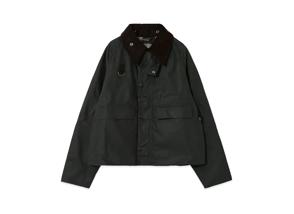 Barbour Spey Waxed Cotton Short Blouson "Olive"