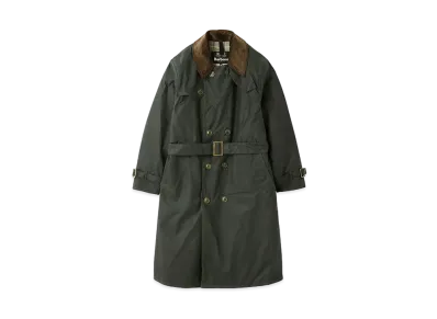 Barbour Whitley Waxed Cotton Trench Coat "Olive"