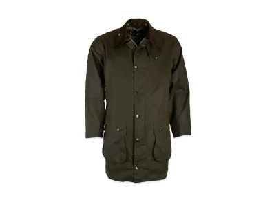 Barbour Northumbria Waxed Cotton Mid-Length Coat "Olive"