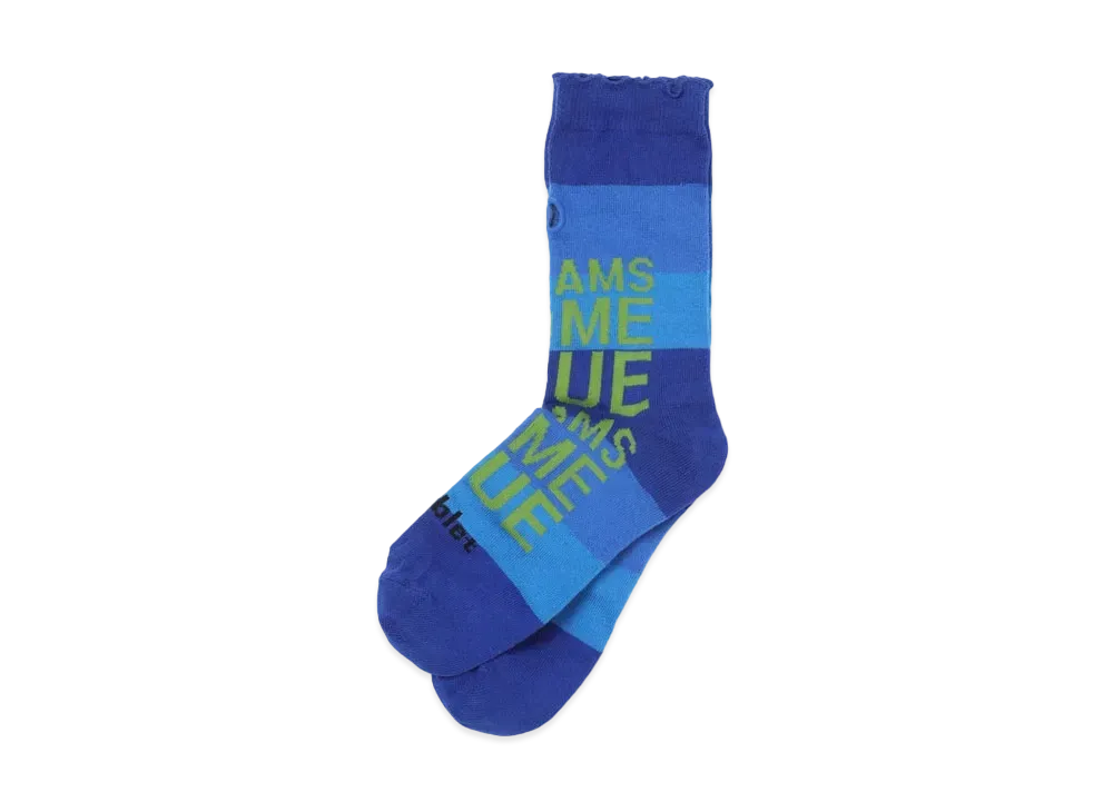 doublet Slogan Socks "Ocean Blue"