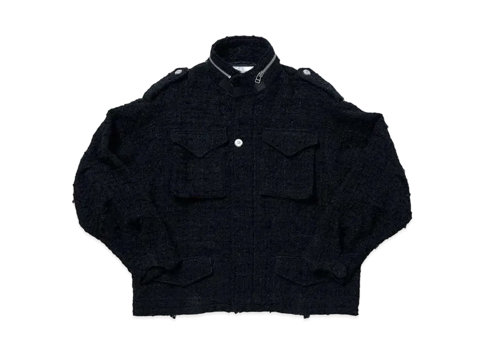 doublet Tweed Military Jacket "Black"