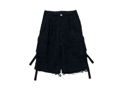 doublet Cut Off Edge Cargo Shorts "Black"