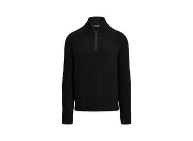 Polo Ralph Lauren Washable Wool Quarter-Zip Sweater "Black"