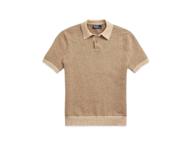 Polo Ralph Lauren Herringbone Cotton Polo Collar Sweater "Brown"