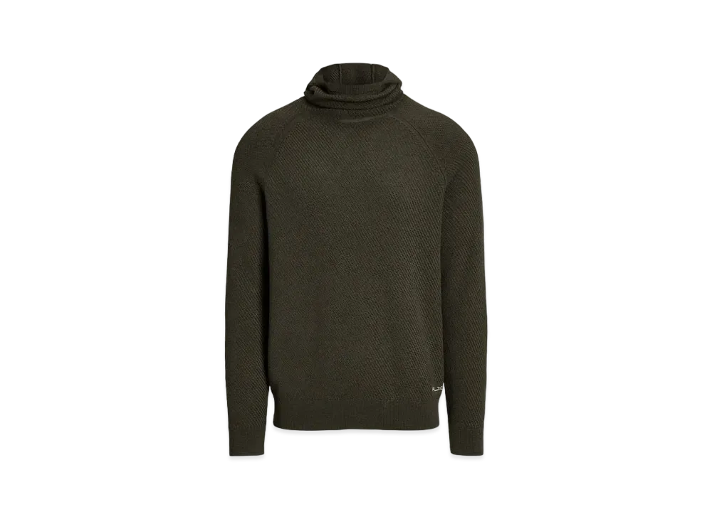 Polo Ralph Lauren Textured Wool Snorkel Hoodie "Green"