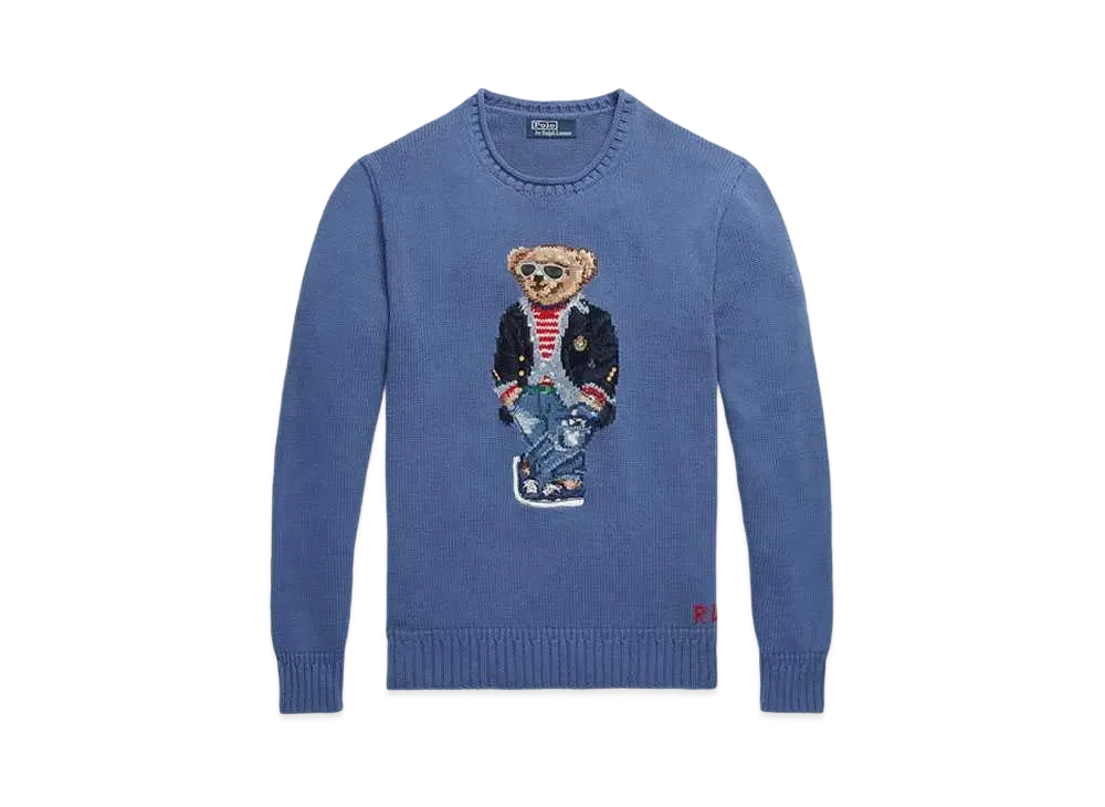 Polo Ralph Lauren Polo Bear Cotton Mock Neck Sweater "Blue"