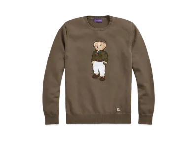 Ralph Lauren Purple Label Polo Bear Cotton-Blend Sweater "Green"