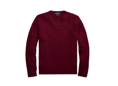 Polo Ralph Lauren Cable Knit Cashmere Sweater "Red"
