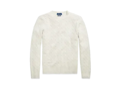 Polo Ralph Lauren Cable Knit Cashmere Sweater "White"