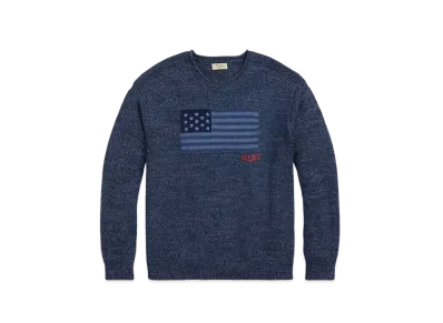 Polo Ralph Lauren Flag Cotton Rollneck Sweater "Blue"