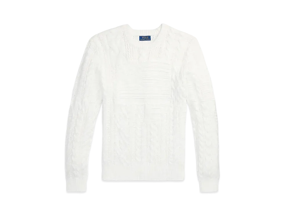Polo Ralph Lauren Alan Knit Flag Sweater "White"