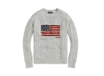 Polo Ralph Lauren Alan Knit Flag Sweater #1 "Gray"