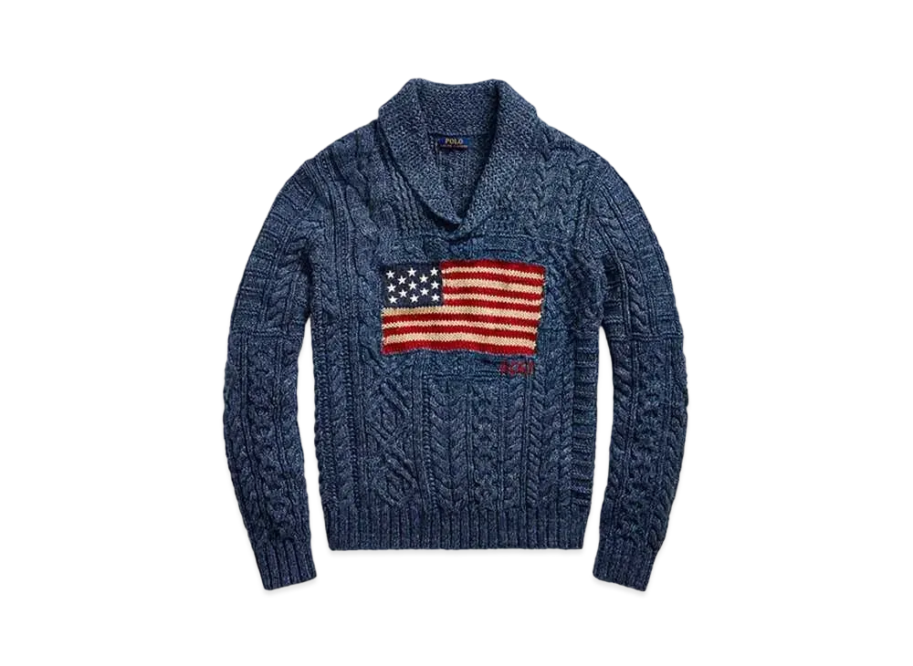 Polo Ralph Lauren Alan Knit Flag Sweater #2 "Blue"