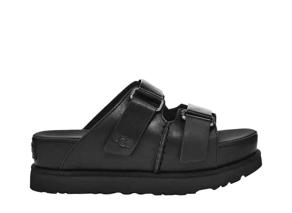 アグ ウィメンズ ゴールデンスター ハイ スライド "ブラック"