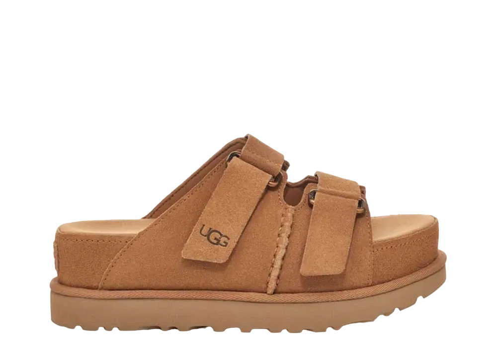 アグ ウィメンズ ゴールデンスター ハイ スライド "チェストナット"