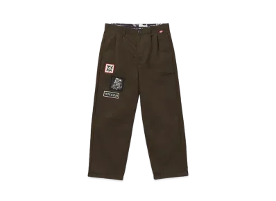 VOLCOM TOKYO TRUE FEATURED ARTIST YUSUKE SERVICES PANTS "DARK BROWN"