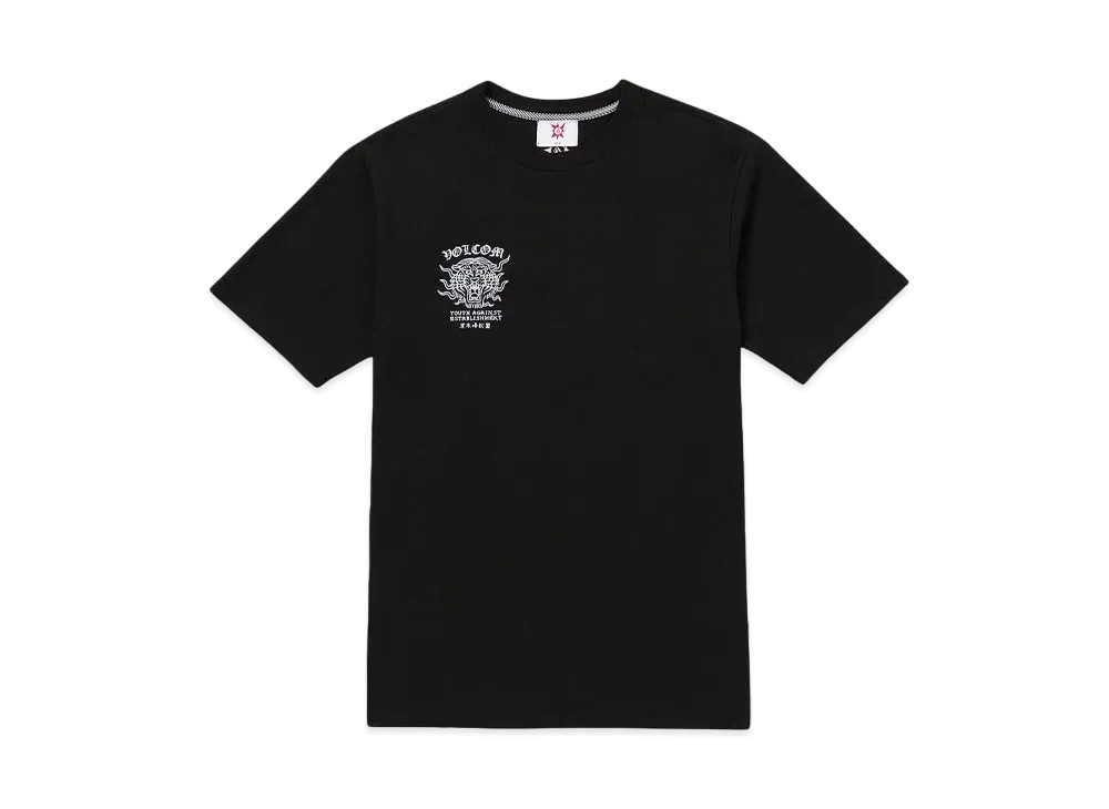 VOLCOM TOKYO TRUE FEATURED ARTIST YUSUKE TIGER SHORT SLEEVE T-SHIRT "BLACK"