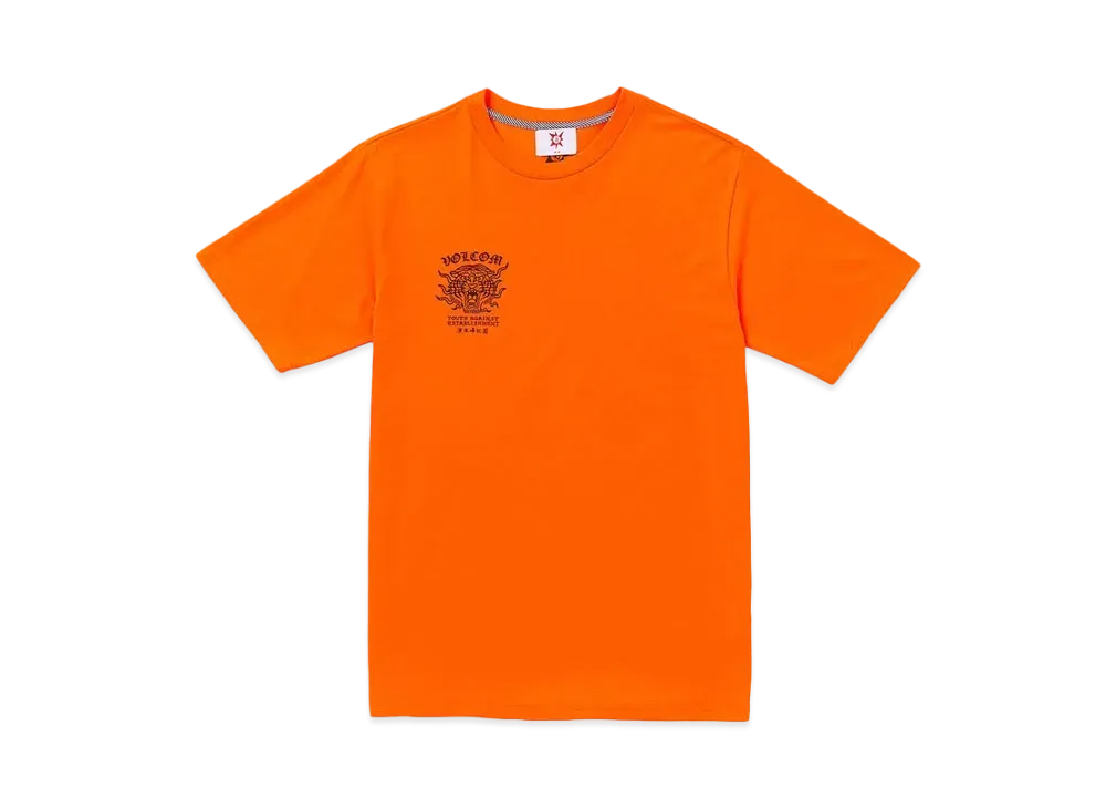 VOLCOM TOKYO TRUE FEATURED ARTIST YUSUKE TIGER SHORT SLEEVE T-SHIRT "ORANGE"