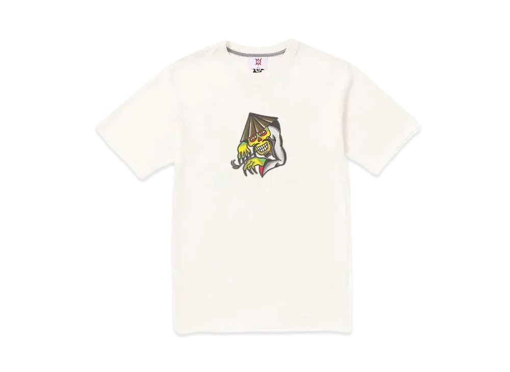 VOLCOM TOKYO TRUE FEATURED ARTIST YUSUKE HAMAMOTO PIPER SHORT SLEEVE TEE "OFF WHITE"
