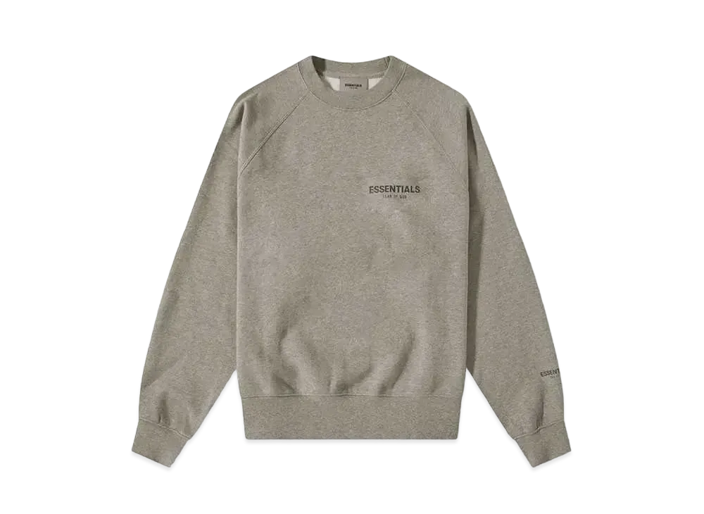 FEAR OF GOD ESSENTIALS PULLOVER CREWNECK "Dark Heather Oatmeal"